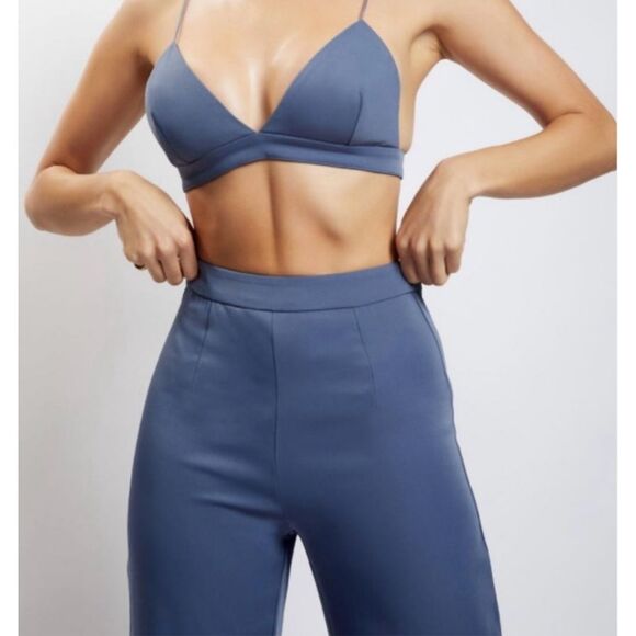 ✨Meshki Saskia Straight Leg Steel Blue Sz Large Trousers✨ - Picture 2 of 7